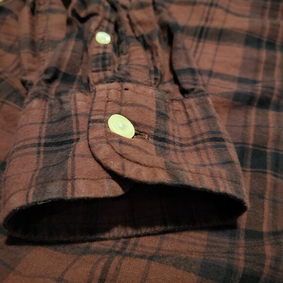 Abercrombie and Fitch Plaid Flannel Button Up Shirt Mens Size Medium - Picture 4 of 9